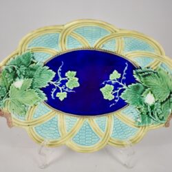 Josiah Wedgwood Majolica Grape & Wicker Platter - SOLD